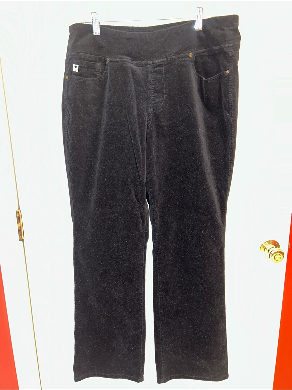 Belle by Kim Gravel Black pull on Corduroy Pants